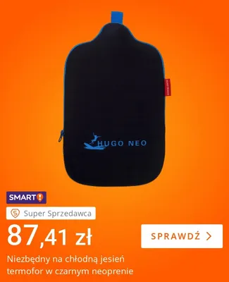 Termofor w czarnym neoprenie Hugo Frosch Hugo Neo promocja w Allegro