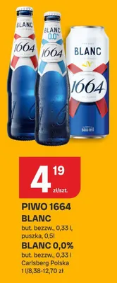 Piwo 1664 Blanc butelka bezzwrotna promocja w Chorten