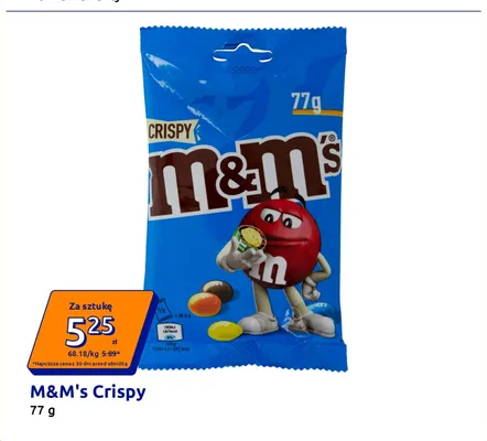 Drażetki M&M's Crispy promocja w Action
