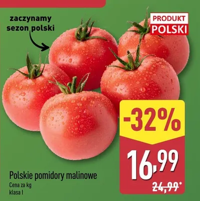 Pomidory malinowe promocja w Aldi