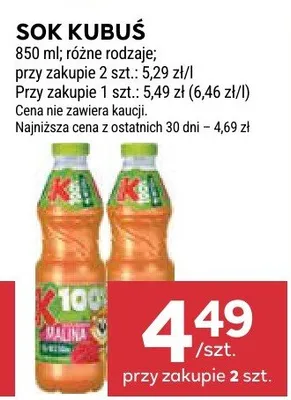 Sok Kubuś promocja w Stokrotka