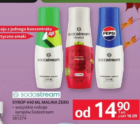 Syrop Malina Zero SodaStream promocja w Selgros