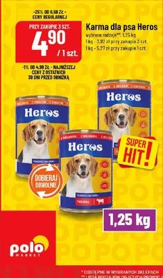 Karma dla psa wybrane rodzaje promocja w POLOmarket