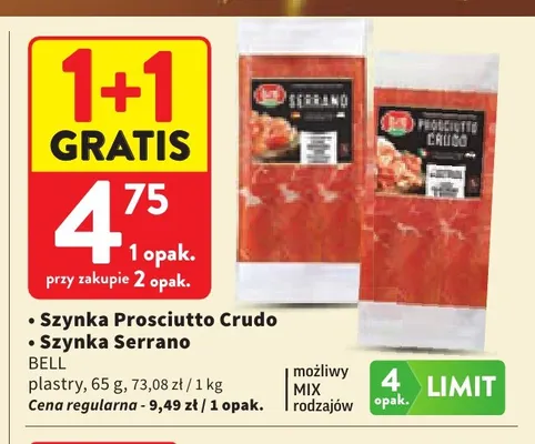 Szynka Serrano Bell promocja w Intermarche