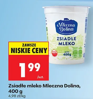 Zsiadłe mleko promocja w Biedronka