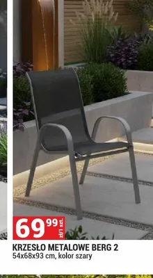 Krzesło metalowe Berg 2 54x68x93cm promocja w Merkury Market
