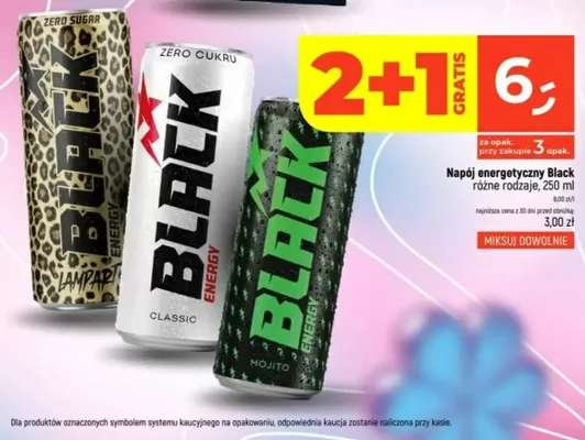 Napój energetyczny Black promocja w Dealz