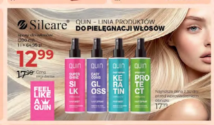 Spray do włosów Silcare Quin Easy Comb Gloss promocja w Drogerie Jawa