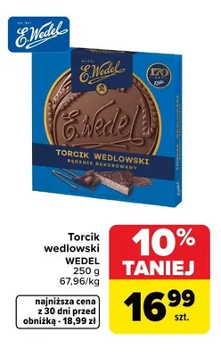 Torcik wedlowski Wedel promocja w Carrefour Market