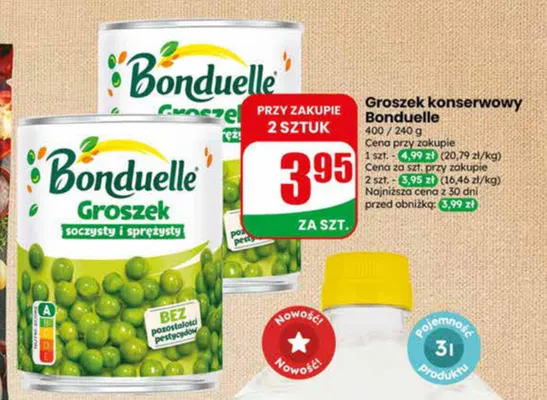 Groszek konserwowy Bonduelle promocja w Dino