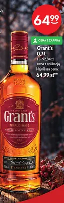 Whisky Grant's Triple Wood promocja w Żabka