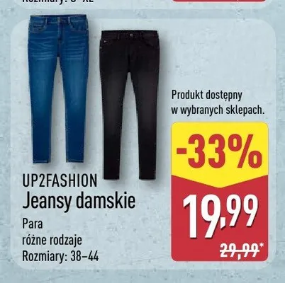 Jeansy damskie UP2FASHION promocja w Aldi