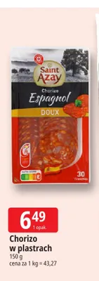 Chorizo w plastrach Saint Azay promocja w Leclerc