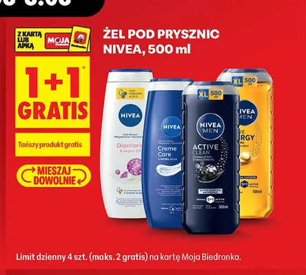 Żel pod prysznic Nivea Creme Care promocja w Biedronka