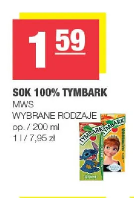 Sok Tymbark 100% promocja w SPAR