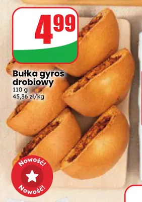 Bułka gyros drobiowy promocja w Dino
