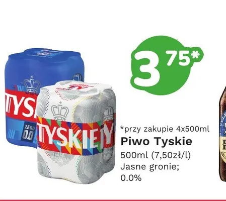 Piwo Tyskie Jasne Gronie promocja w Limonka