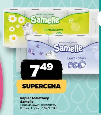 Papier toaletowy Samelle lawendowy 8-pak promocja w Netto