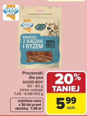 Przysmaki dla psa Pałeczki z kaczką i ryżem promocja w Carrefour