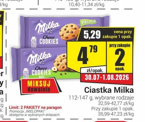 Ciastka Milka promocja w Delikatesy Sezam