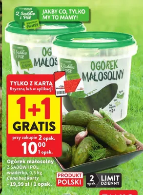 Ogórek małosolny Z Sadów i Pól promocja w Intermarche
