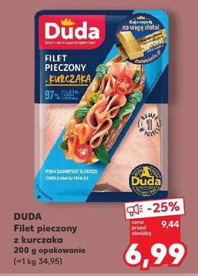 Filet pieczony z kurczaka Duda promocja w Kaufland
