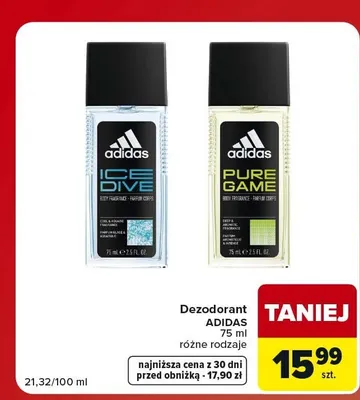 Dezodorant Adidas Ice Dive promocja w Carrefour Market
