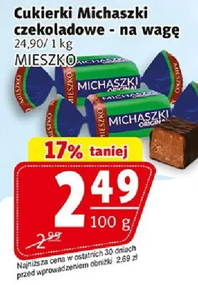 Cukierki Michaszki czekoladowe - na wagę promocja w Prim Market