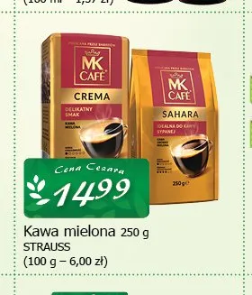 Kawa mielona Strauss promocja w CEZAR Delikatesy