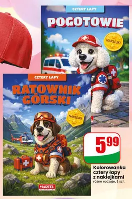 Kolorowanka Cztery Łapy z naklejkami promocja w Dino
