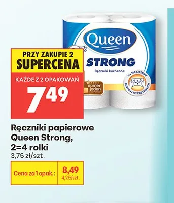 Ręczniki papierowe Queen Strong 2-pak promocja w Biedronka