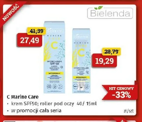 Roller pod oczy Bielenda C Marine Care promocja w Drogeria Kosmyk