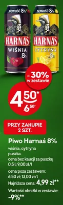 Piwo Harnaś 8% wiśnia promocja w Żabka