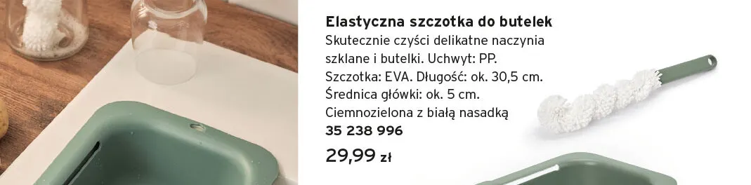 Elastyczna szczotka do butelek promocja w Tchibo