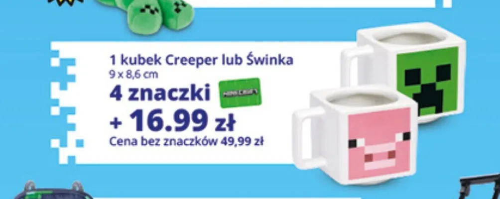 Kubek Minecraft Świnka promocja w Auchan