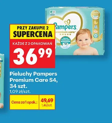 Pieluchy Pampers Premium Care S4 34 szt. promocja w Biedronka