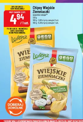 Chipsy Wiejskie Ziemniaczki promocja w POLOmarket