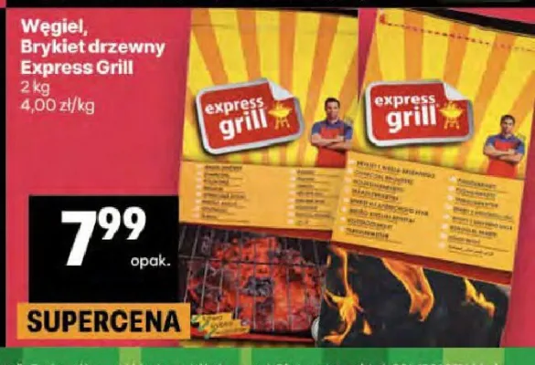 Brykiet drzewny Express Grill promocja w Delikatesy Centrum