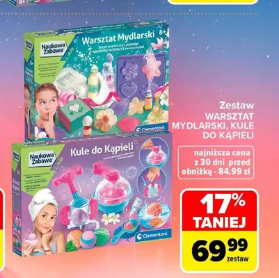 Zestaw Kule do Kąpieli Naukowa Zabawa Clementoni promocja w Carrefour