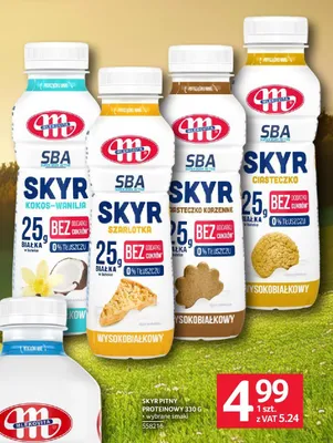 Skyr pitny proteinowy Mlekovita SBA ciasteczko promocja w Selgros