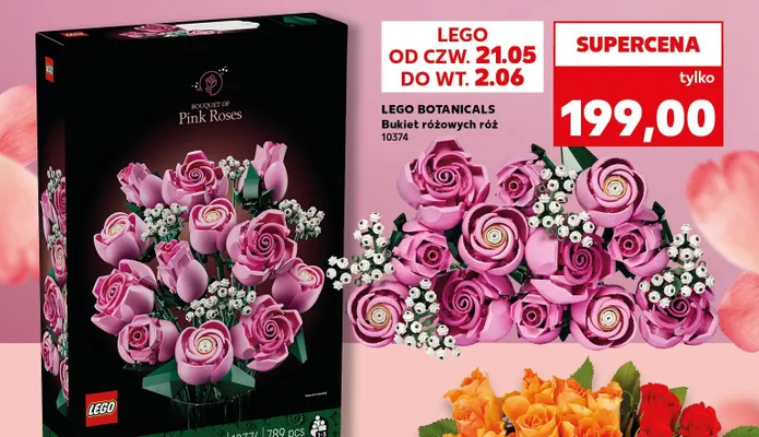 Klocki LEGO Botanicals Bukiet różowych róż 10374 promocja w Kaufland