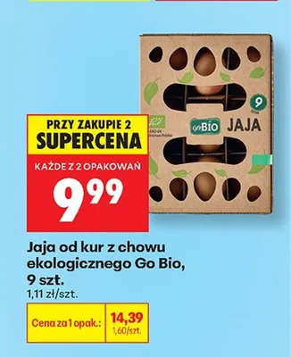 Jaja od kur z chowu ekologicznego Go Bio promocja w Biedronka