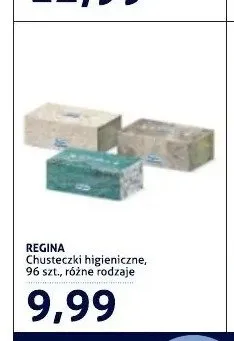 Chusteczki higieniczne Regina promocja w Blue Stop
