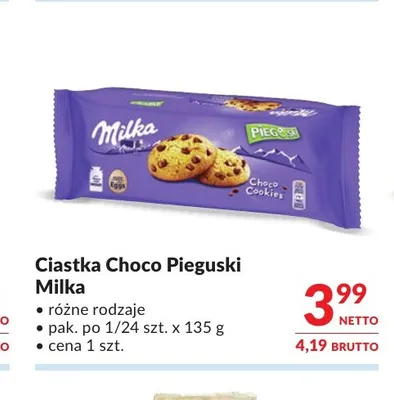Ciastka Choco Pieguski Milka promocja w Makro
