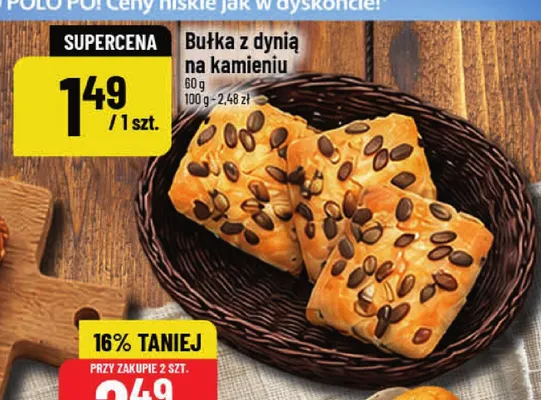 Bułka z dynią na kamieniu promocja w POLOmarket