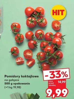 Pomidory koktajlowe na gałązce promocja w Kaufland