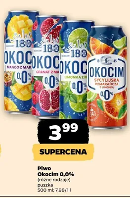 Piwo Okocim 0,0% różne rodzaje promocja w Netto