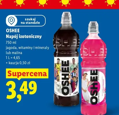 Napój izotoniczny Oshee jagoda promocja w Lidl