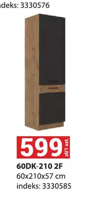 Szafka kuchenna Vigo Grafit 60DK-210 2F promocja w Merkury Market