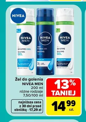 Żel do golenia Nivea Men Hydrocare promocja w Carrefour Market